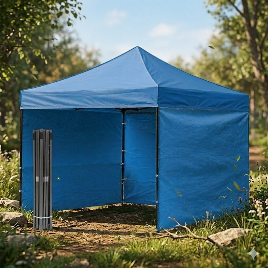 Tente Tonnelle Pliante Rouge 3 × 3 m – Imperméable Avec Parois