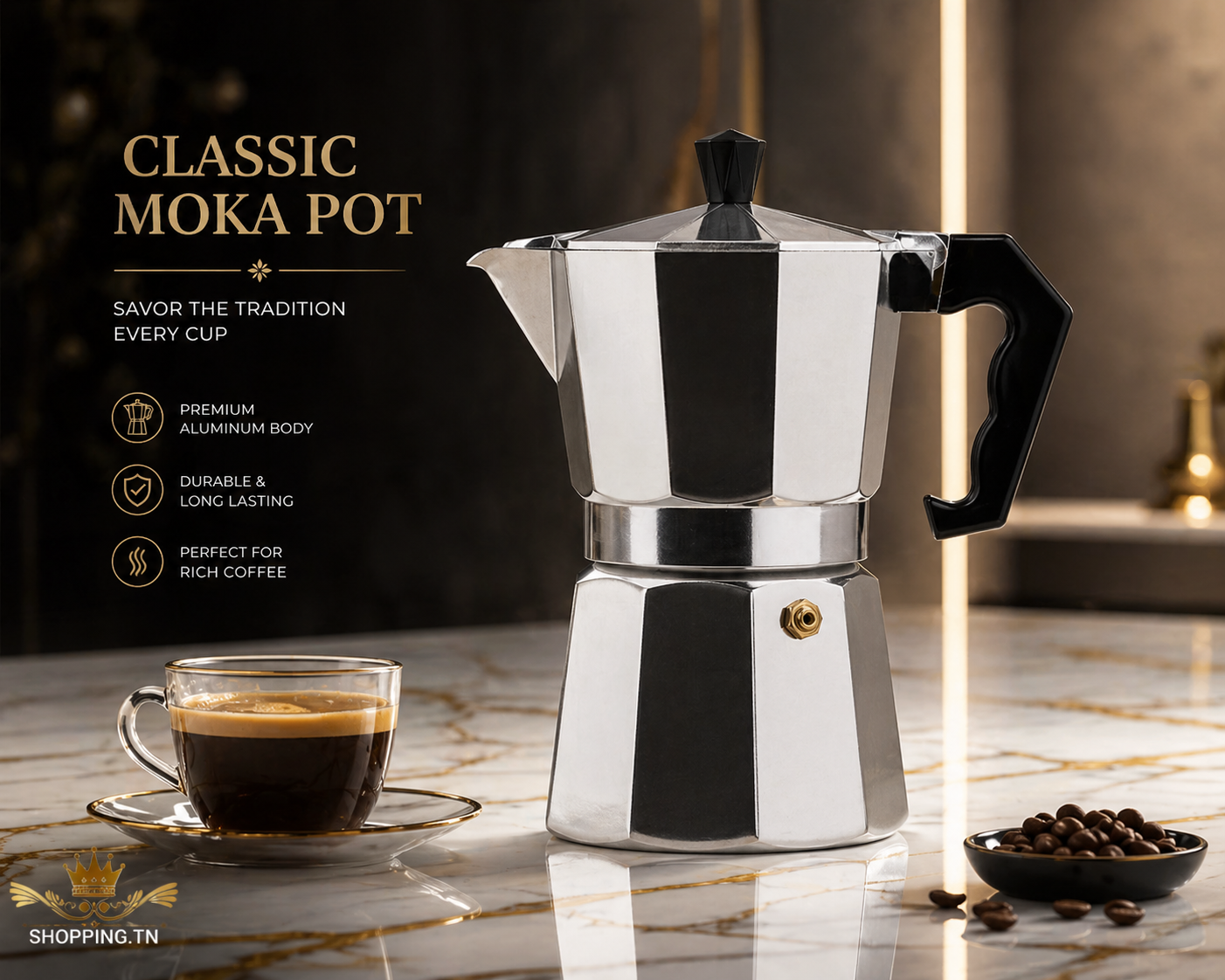 Cafetière Petit Format – Compacte, Élégante & Idéale pour un Café Authentique