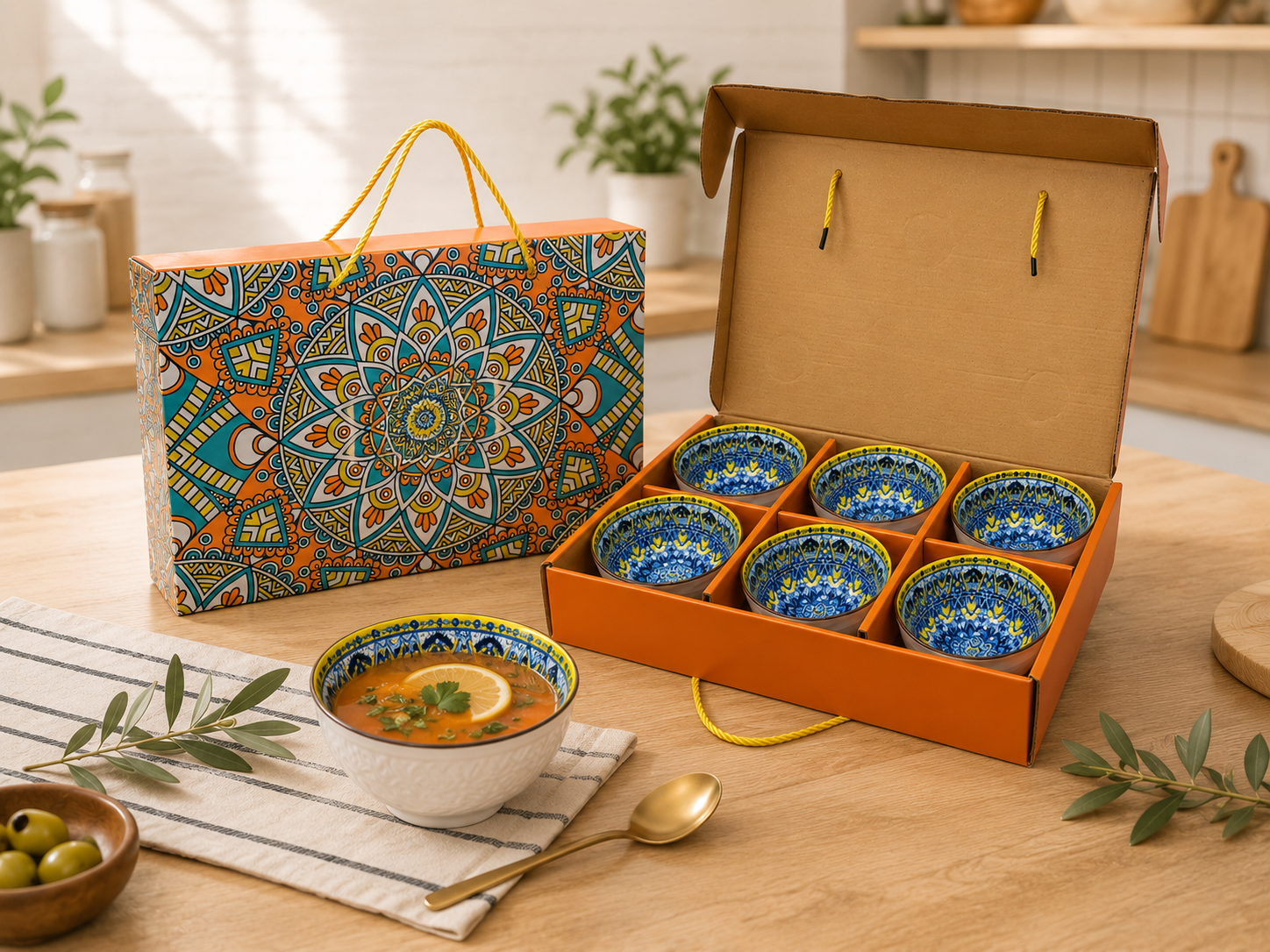 Coffret de 6 Bols en Céramique Design Élégant ✨