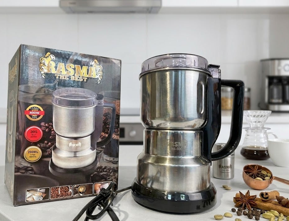 Moulin à café et épices électrique en inox – Puissant et pratique
