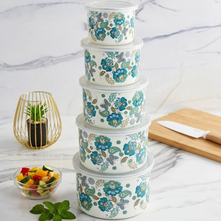 🌸5 Lunch Box Inox imprimé floral