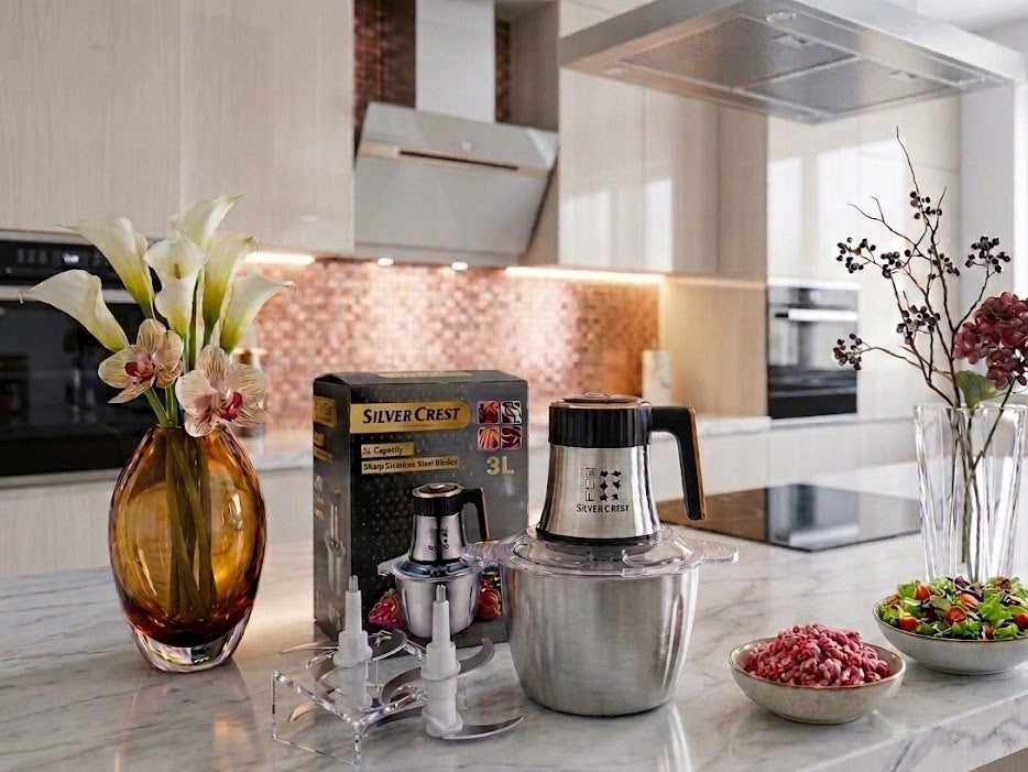 Robot hachoir 3L en inox – grande capacité et performance