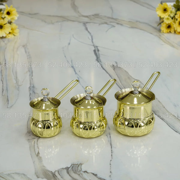 طقم ركوة قهوة ذهبي