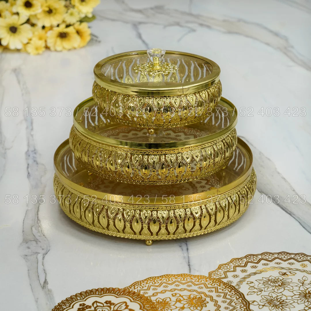 • 3 Bonbonnières rondes ✨Élégantes – Décoration de Table Haut de Gamme
