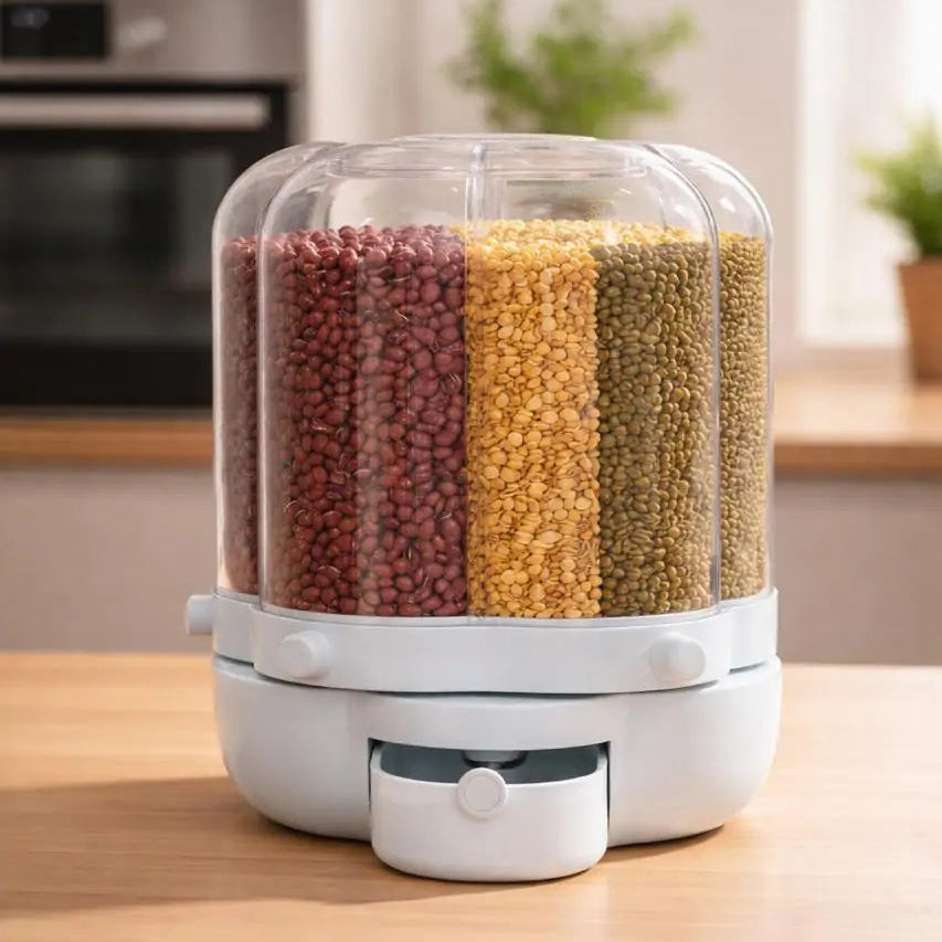 Broyeur Intelligent Multifonction – Distributeur & Rangement Pratique pour Céréales et Légumineuses 🌾✨