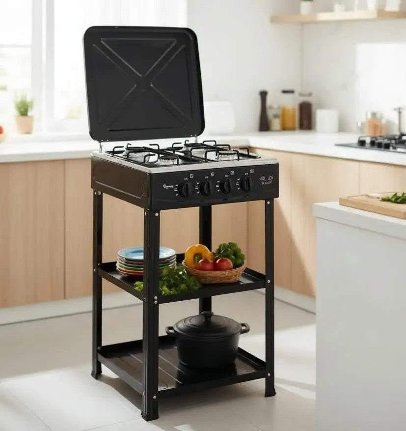 GAZ INOX 4FEUX AVEC SUPPORT