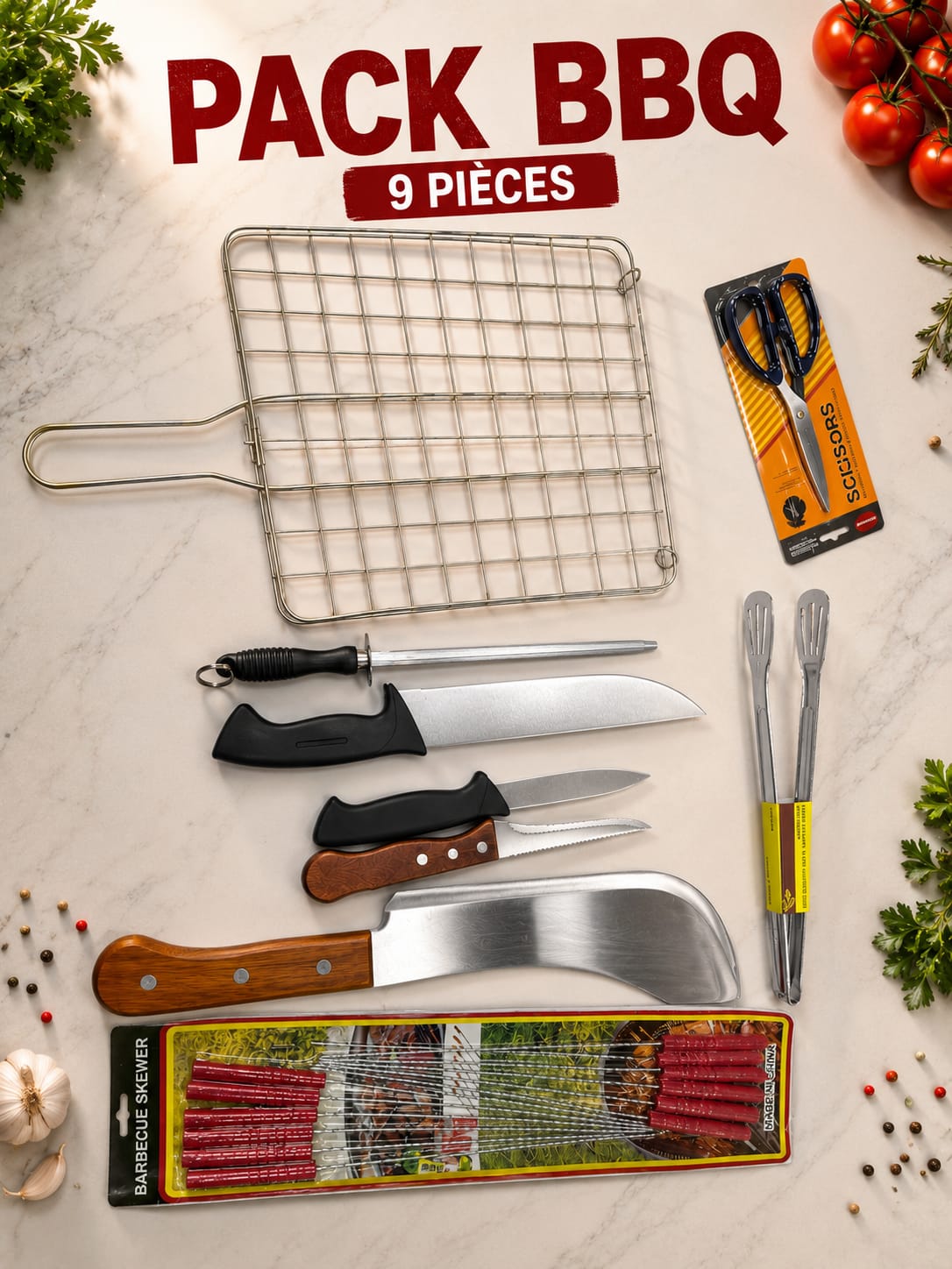 PACK COUTEAUX PROFESSIONNEL 🔪 9pièces