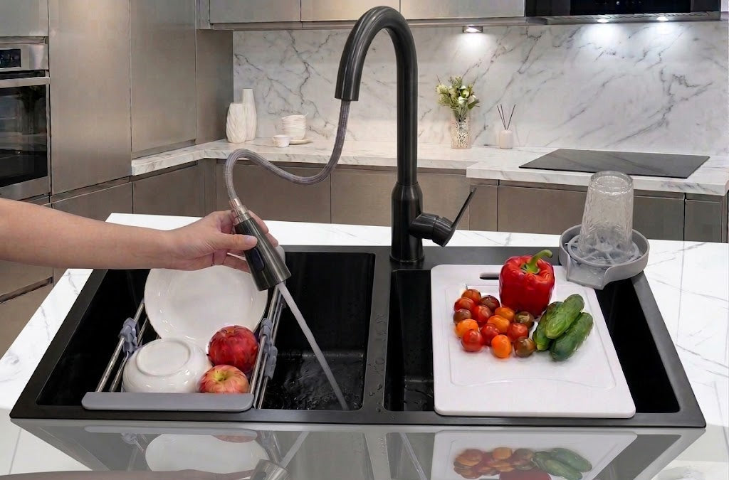 Lavabo de Cuisine Smart Multifonctions en inox – Design Moderne & Praticité Ultime 🚰✨