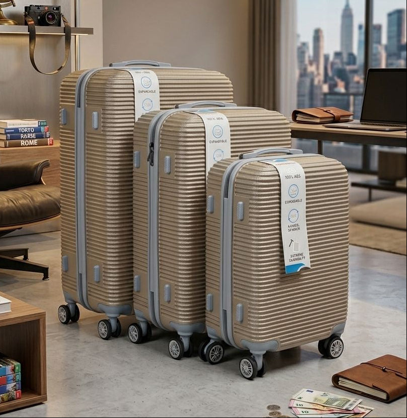 Série de 3 Valises Rigides – Élégance & Résistance