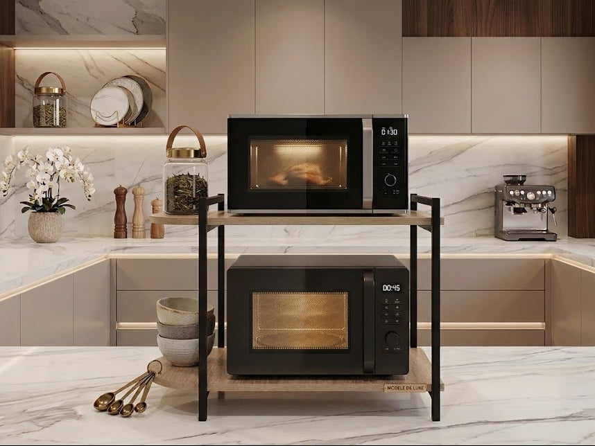 Support micro-ondes haute qualité en acier robuste et design moderne