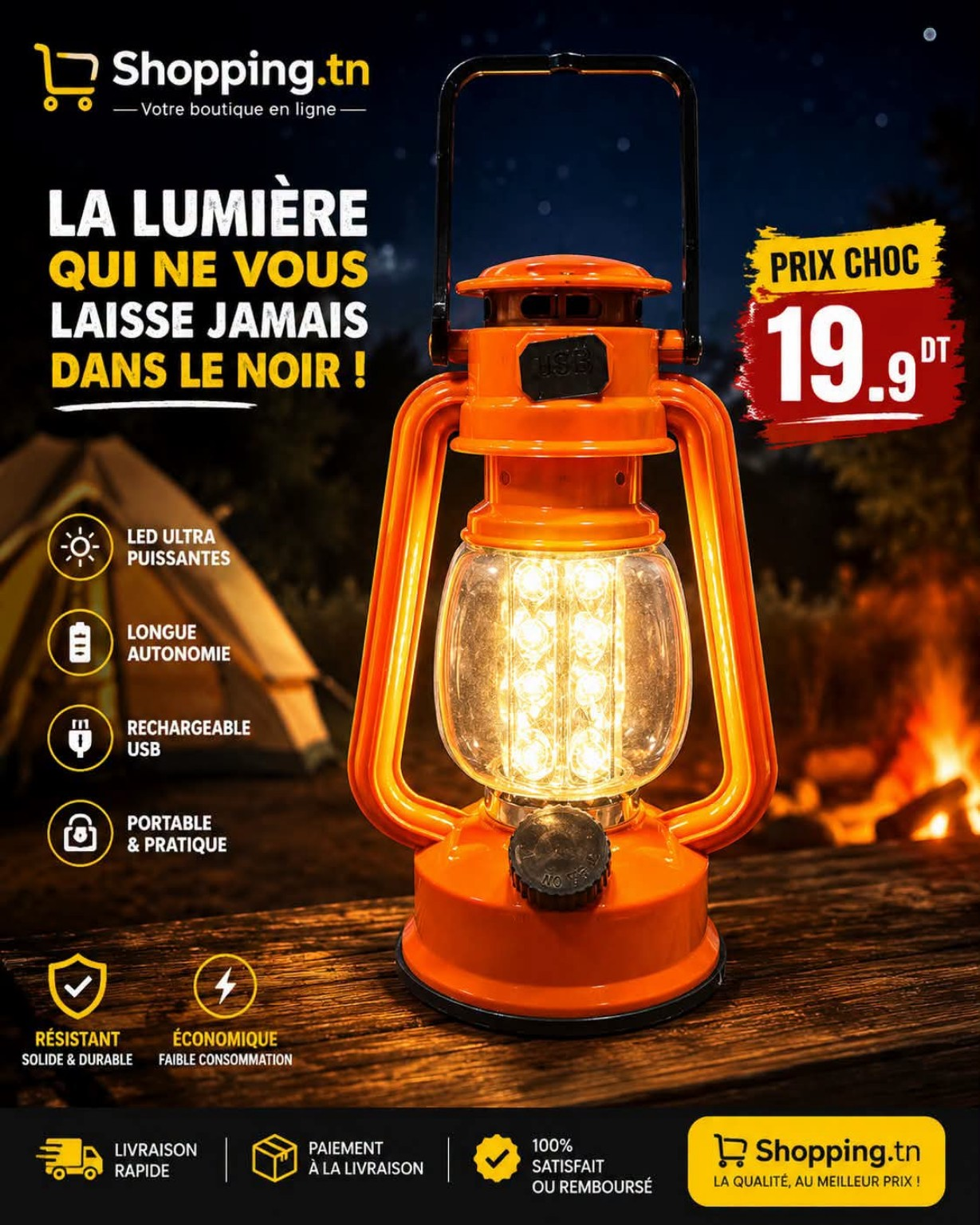 lampe led de camping 19.9