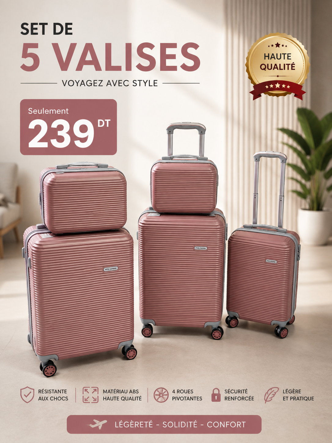 valises 5pieces 239dt
