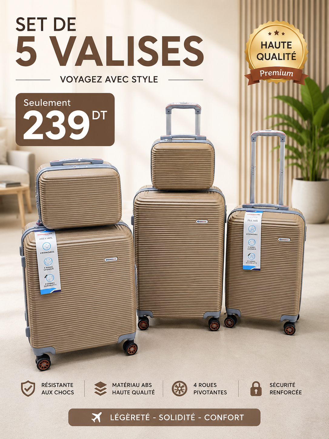 valises 5pieces 239dt