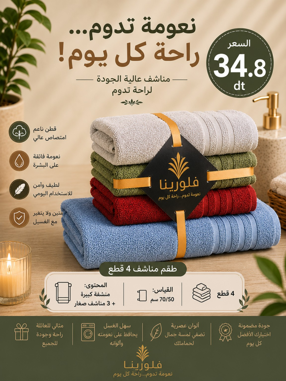 Pack mnechef 4 pieces 34.8 DT