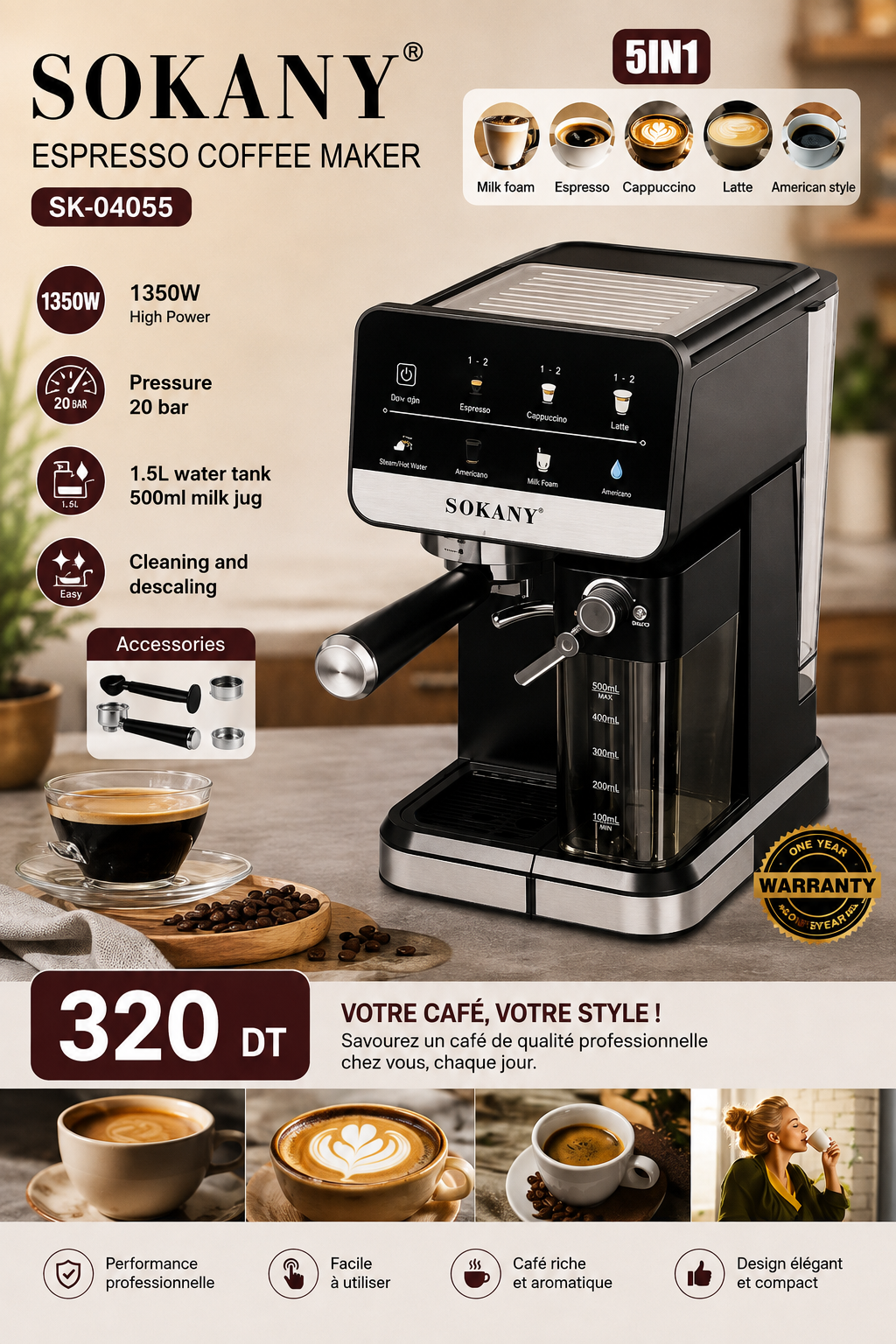 cafetiere SOKANY 320dt