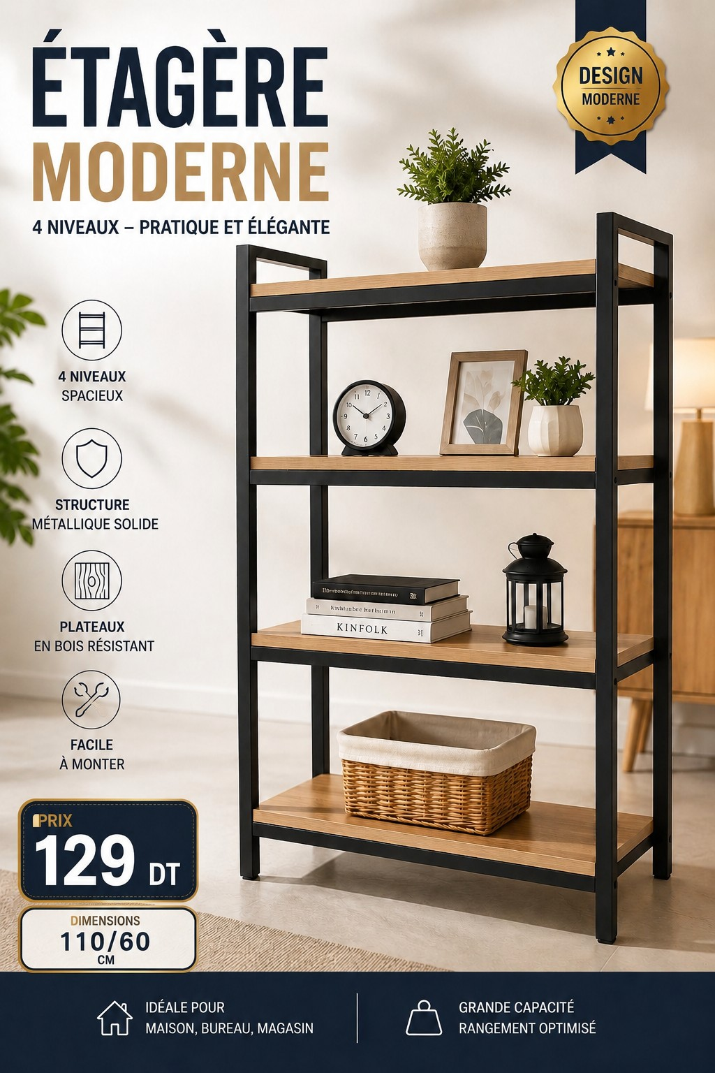 ETAGERE 5 Etages149dt 4 Etages129dt 3 Etages119dt