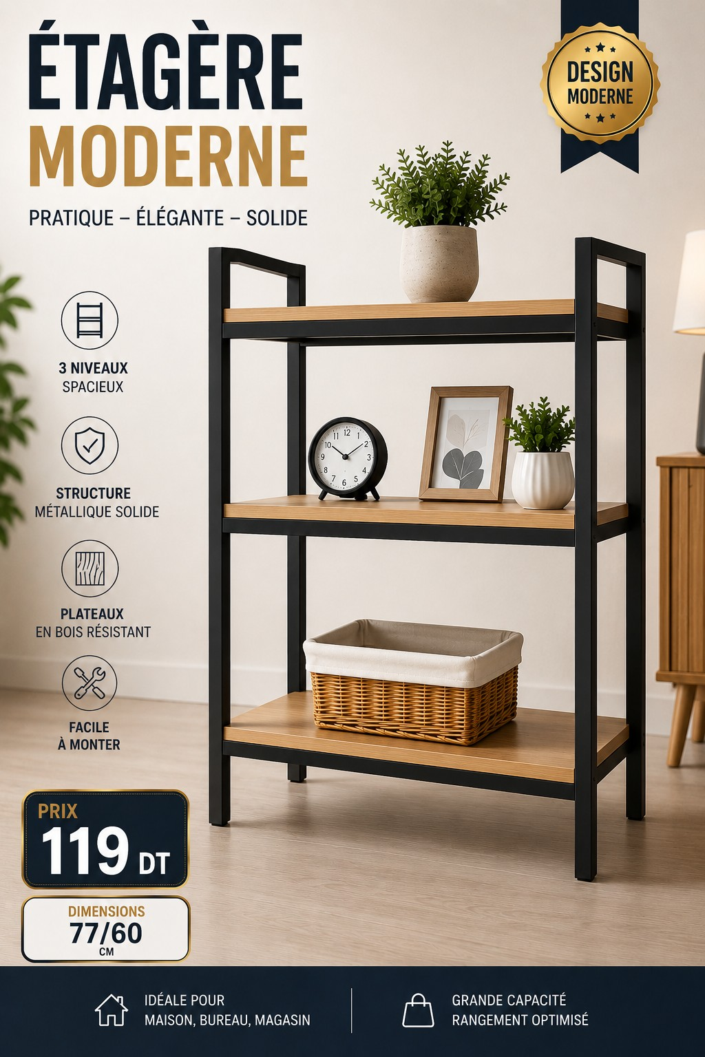 ETAGERE 5 Etages149dt 4 Etages129dt 3 Etages119dt